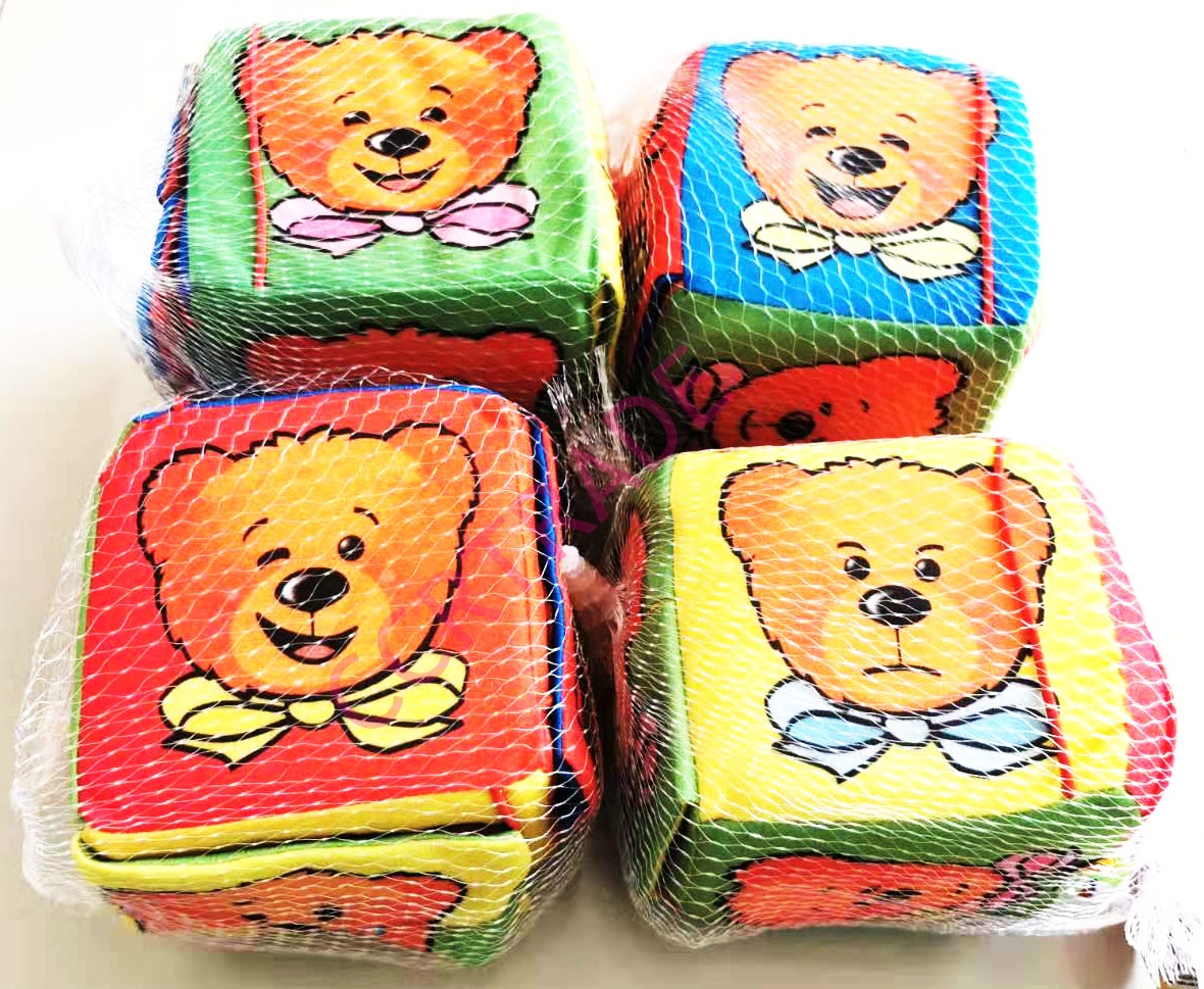 ลูกเต๋าผ้าเสริมพัฒนาการจัมโบ้ ถุงตาข่าย 12.5 ซม.(1x6)