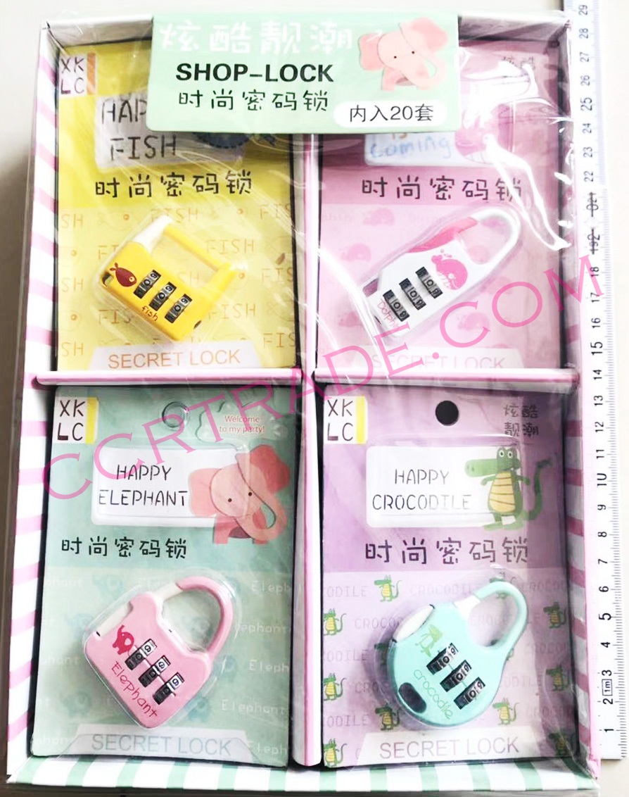 กุญแจล็อครหัสแผงเกาหลี (1x20) 24.5 ซม.