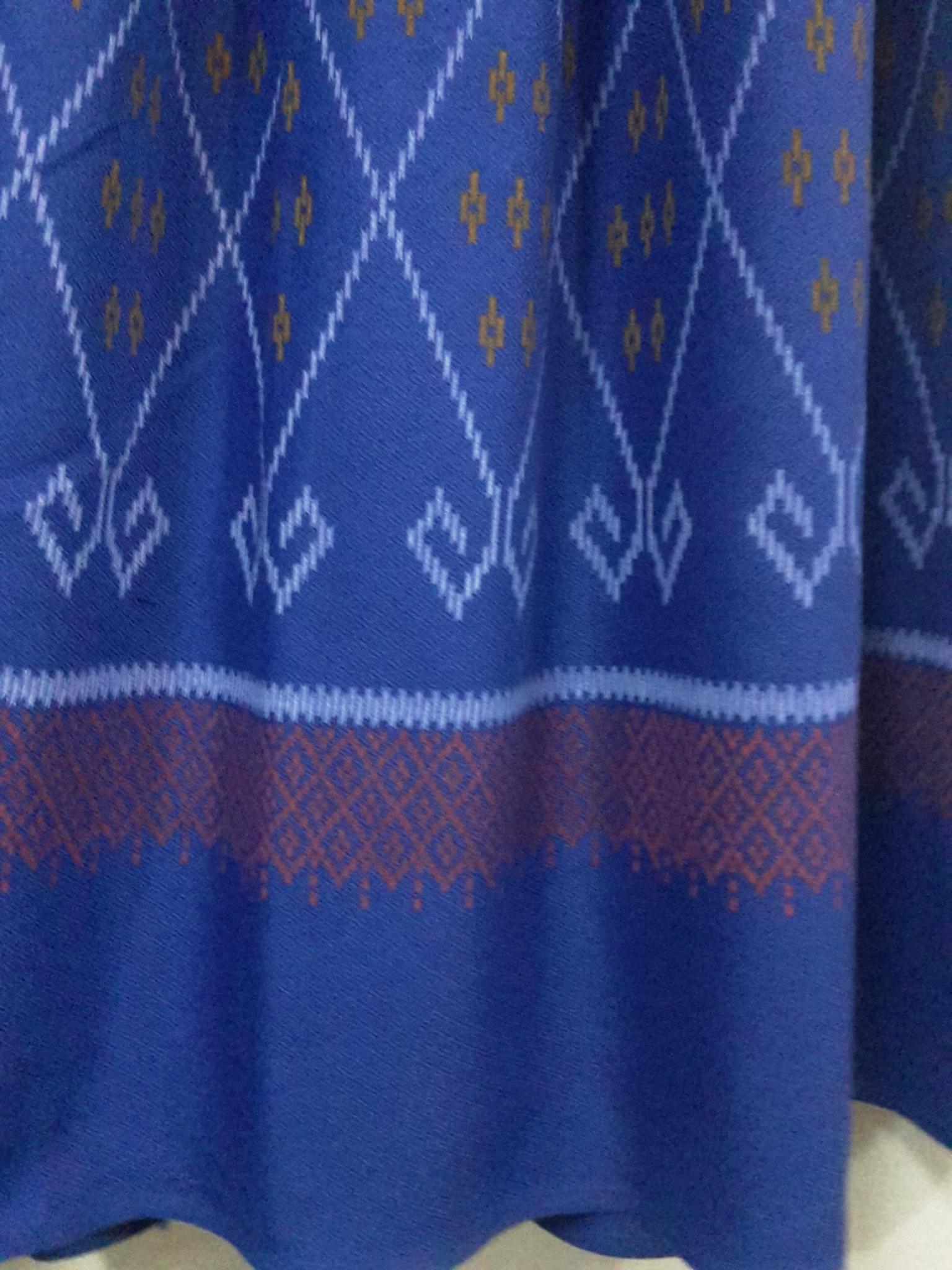 กระโปรงผ้าไทยสำเร็จรูป กระโปรงผ้าไทยผ้าฝ้ายมัดมัดหมี่ กระโปรงผ้าฝ้ายทรงทวิท