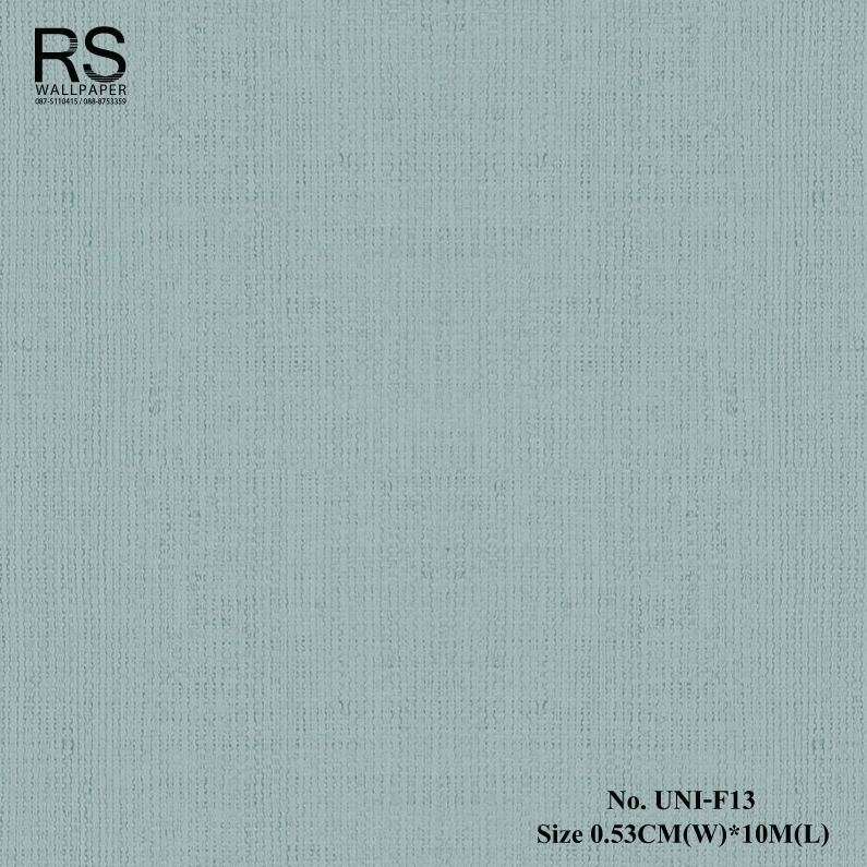 วอลเปเปอร์ติดผนัง ลายกระสอบสีเขียวอมฟ้า No.UNI-F13