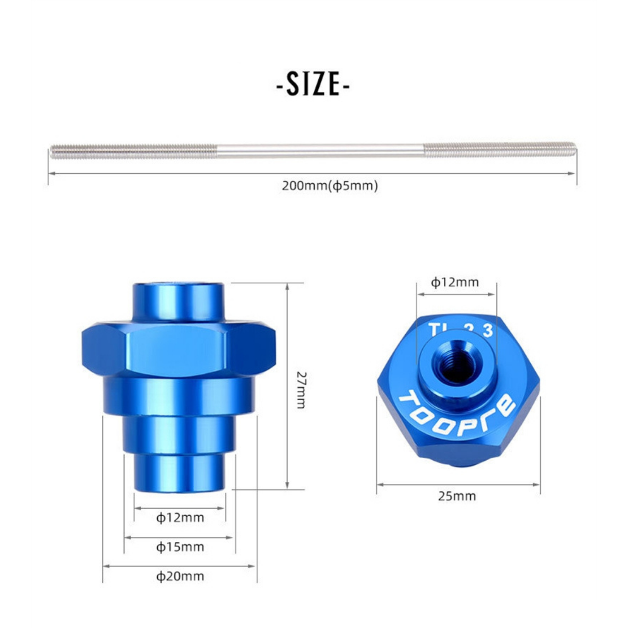 แกนใส่ล้อจักรยานสำหรับแท่นตั้งซี่ ใส่ล้อแกนขนาดใหญ่ 12 15 20 TOOPRE