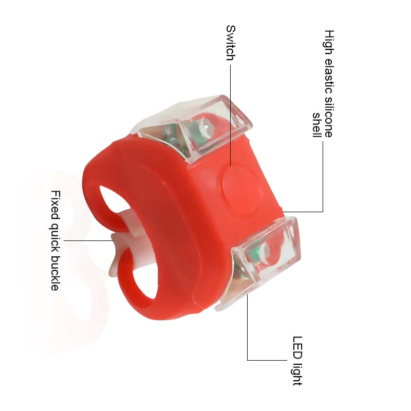 ไฟซิลิโคนจักรยานแบบเหลี่ยม ติดจักรยาน ไฟหน้า ไฟท้าย