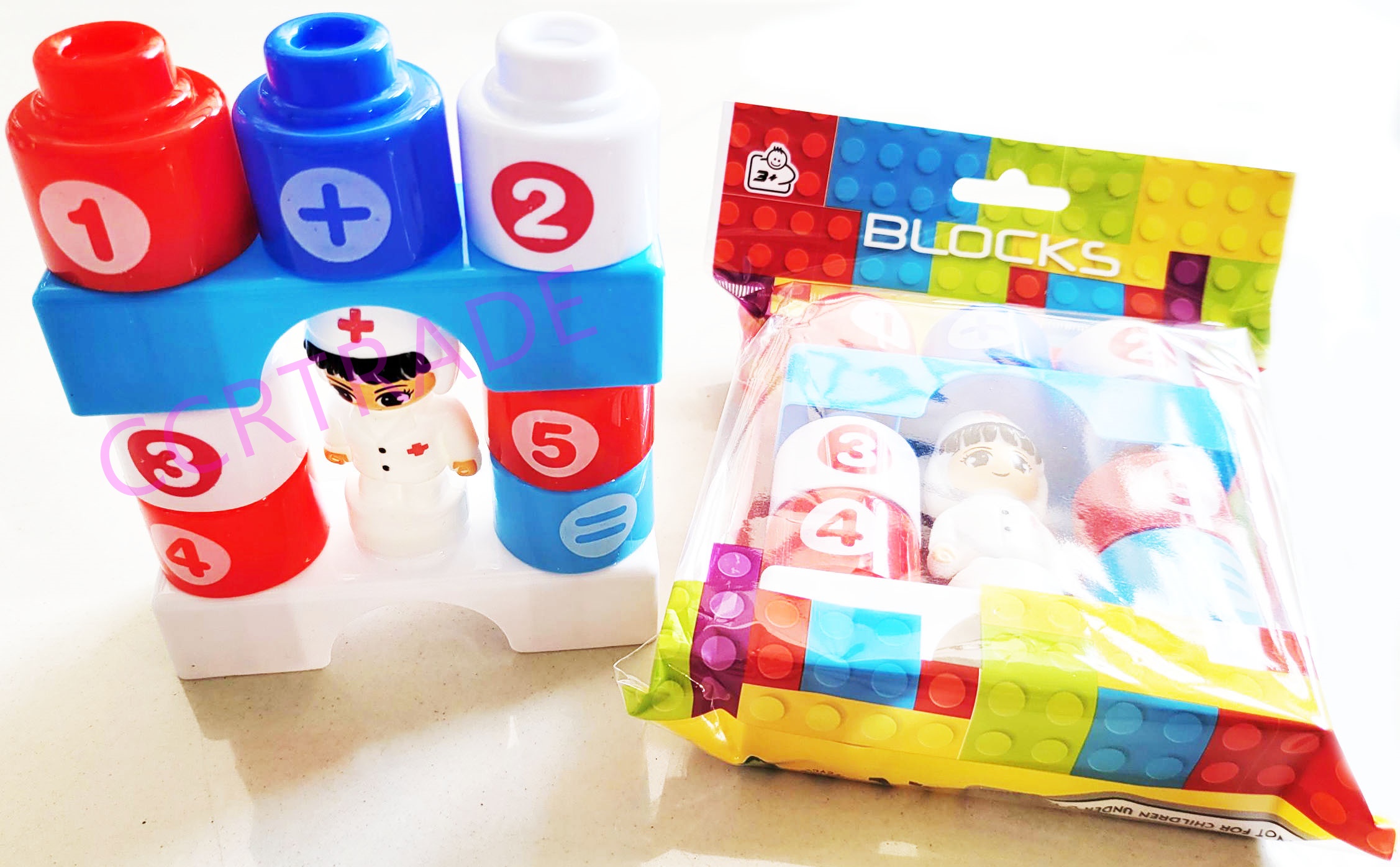 บล็อคตัวต่อพยาบาล 10 ชิ้นถุง 16x20 ซม.