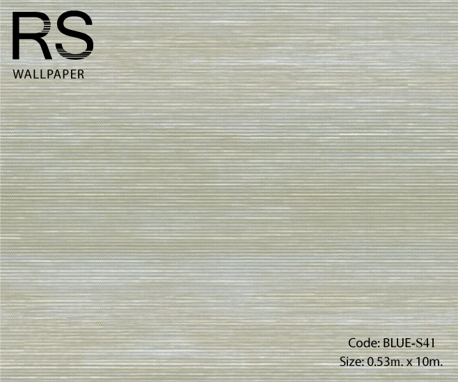 วอลเปเปอร์เทกเจอร์เส้นนอนพื้นสีเขียวอมทองคาดเส้นสีประกายเขียว BLUE-S41