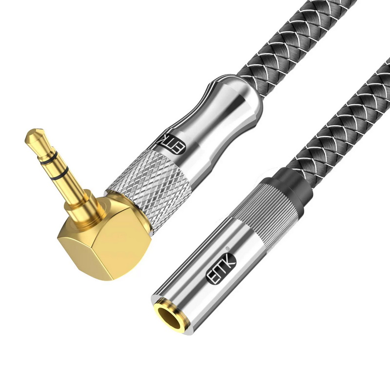 ERTK LPlugGoldHi-FiAUXtoAUXLPlug สายต่อขยาย AUX 3.5 มม. แบบตัว L สำหรับเครื่องเสียง ประกันศูนย์ไทย