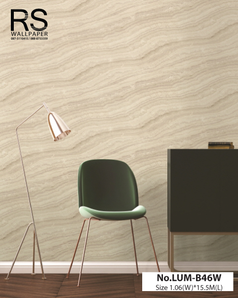 วอลเปเปอร์ ลายหิน สี Ash Beige No.LUM-B46W