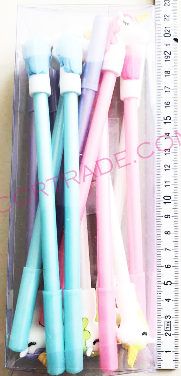 ปากกาเจลยูนิคอร์นกล่องใส 18.5 ซม.