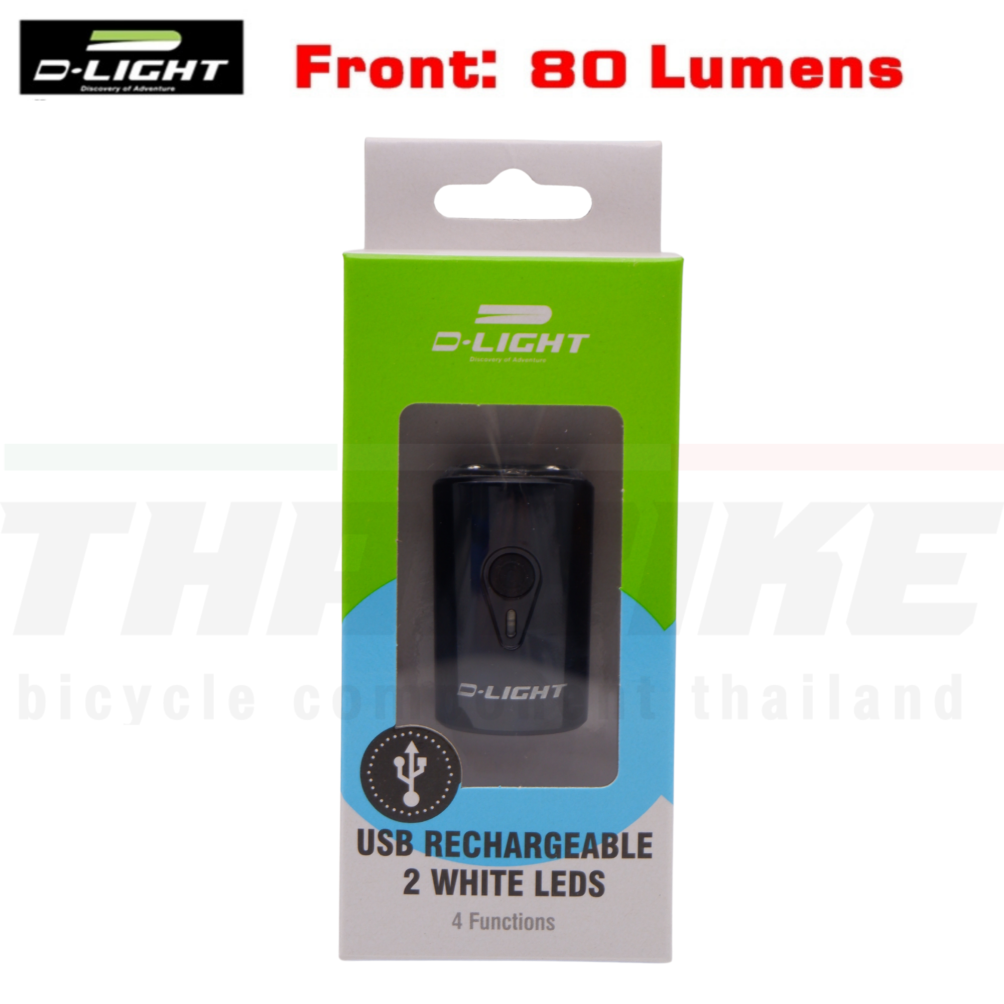 ไฟหน้าจักรยาน d-light CG-211W (งานไต้หวัน) USB