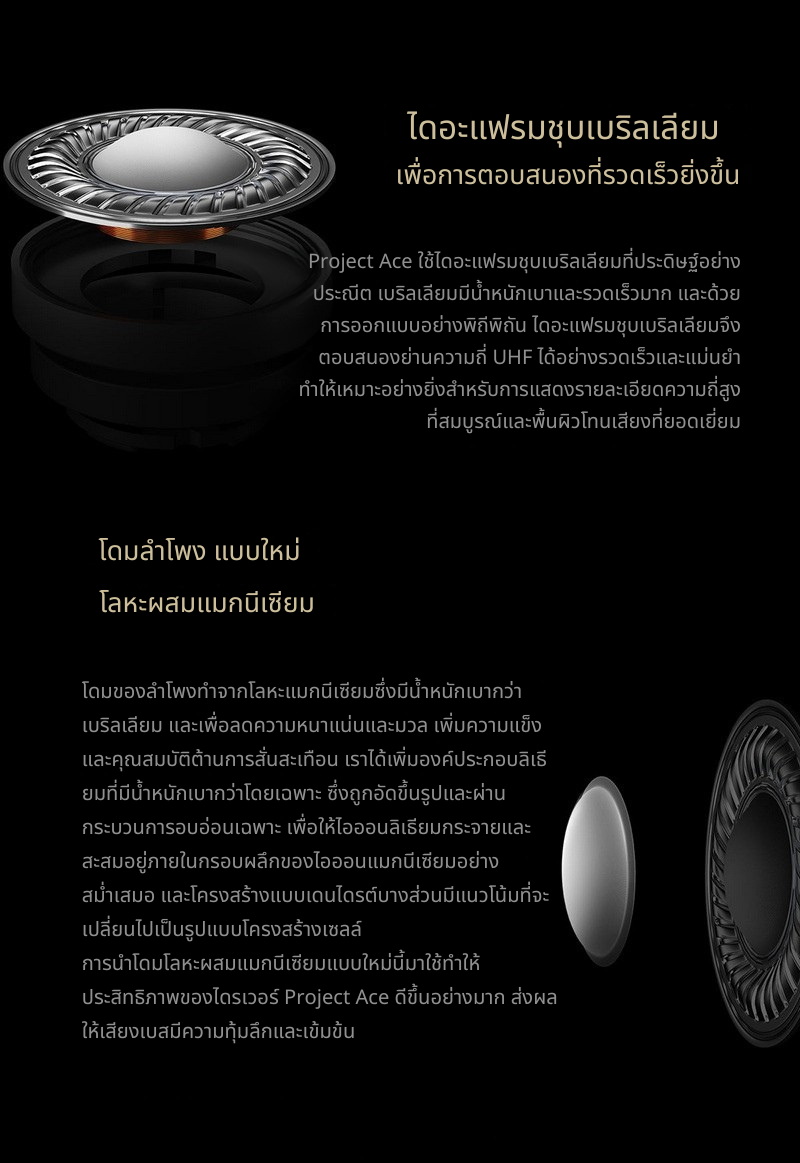 HiBy X Faudio - Project Ace หูฟัง IEMs ไดรเวอร์ Dynamic 12มม. ไดอะแฟรมชุบเบริลเลียม ประกันศูนย์ไทย