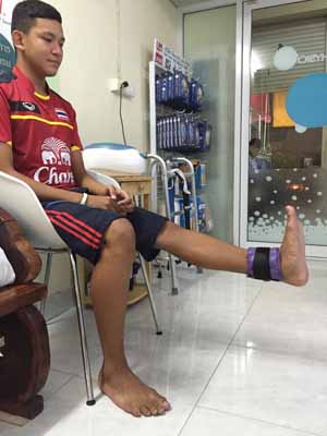 ถุงทรายถ่วงน้ำหนัก 0.5 kg. ถุงทรายออกกำลังกายแขน ขา 0.5Kg/ Sandbag/wight cuff