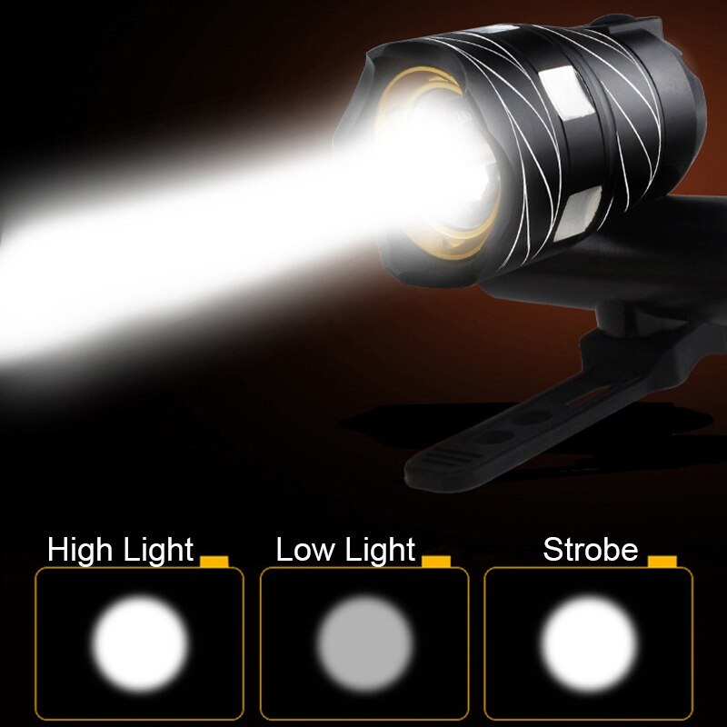 ไฟหน้าจักรยานชาร์จ USB ZK30 ปรับซูมได้