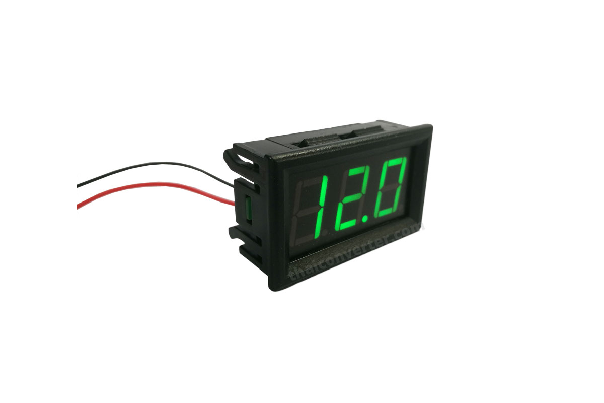 ดิจิตอลโวลต์มิเตอร์ DC 4-150V 0.56" GREEN
