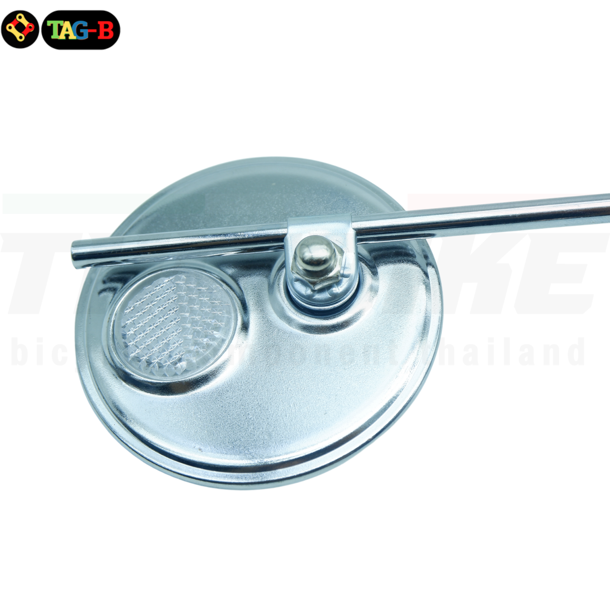 กระจกจักรยานแบบวินเทจ คลาสสิกย้อนยุค กระจกมองหลังรอบ3 นิ้ว ชุบโครเมี่ยม