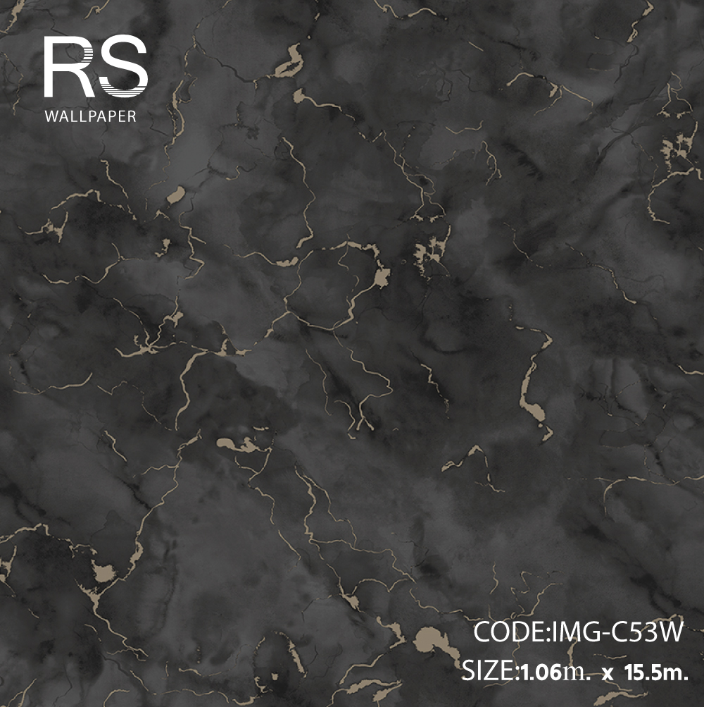 วอลเปเปอร์ลายหินอ่อน สีดำIMG-C53W