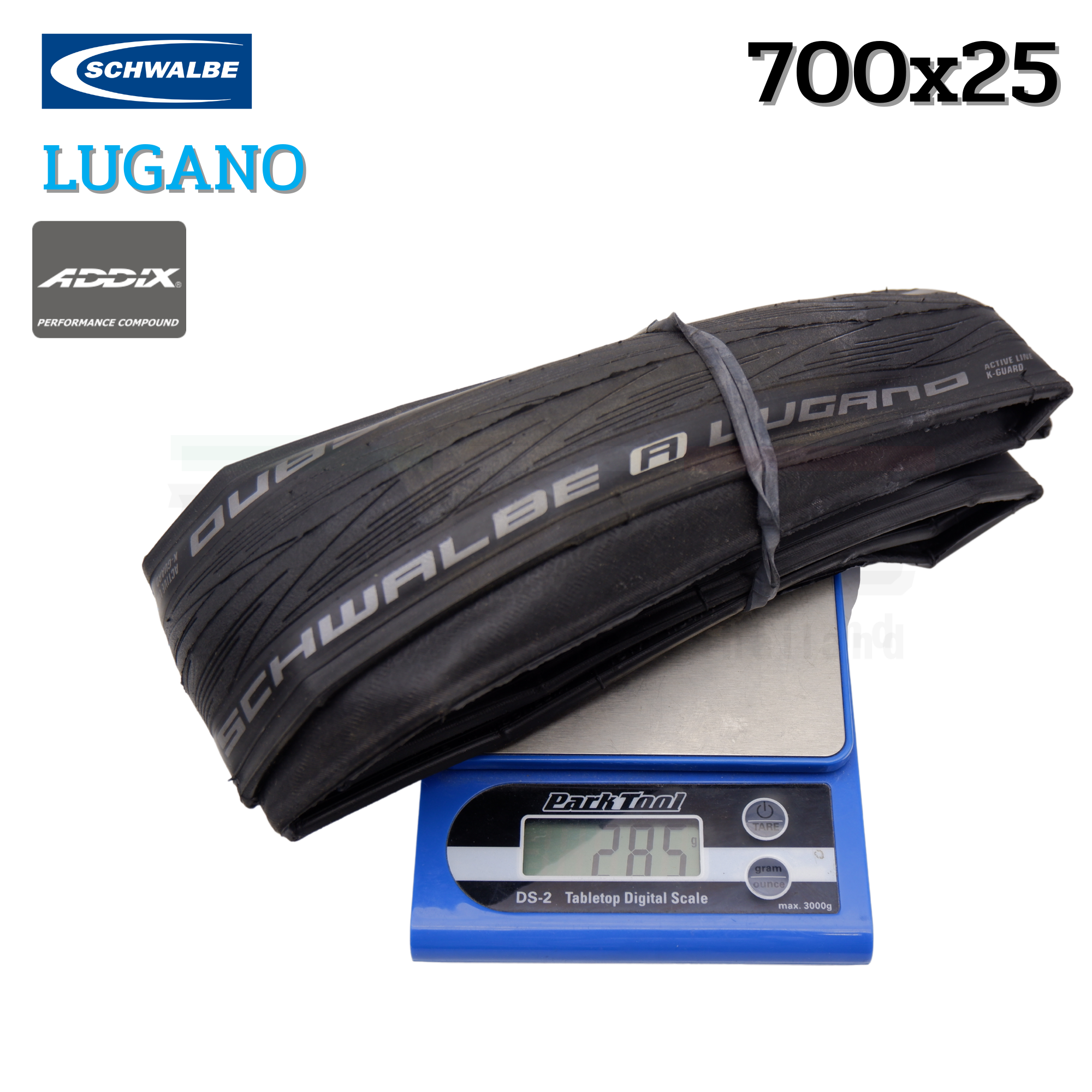 ยางนอกจักรยานเสือหมอบขอบพับ SCHWALBE LUGANO 700X23/25