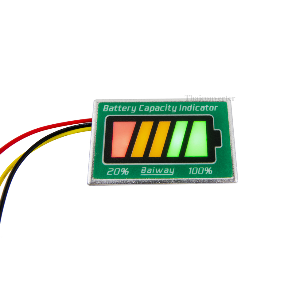มิเตอร์วัดปริมาณแบตเตอรี่คงเหลือ หน้าจอ LED สำหรับแบตเตอรี่ 12V