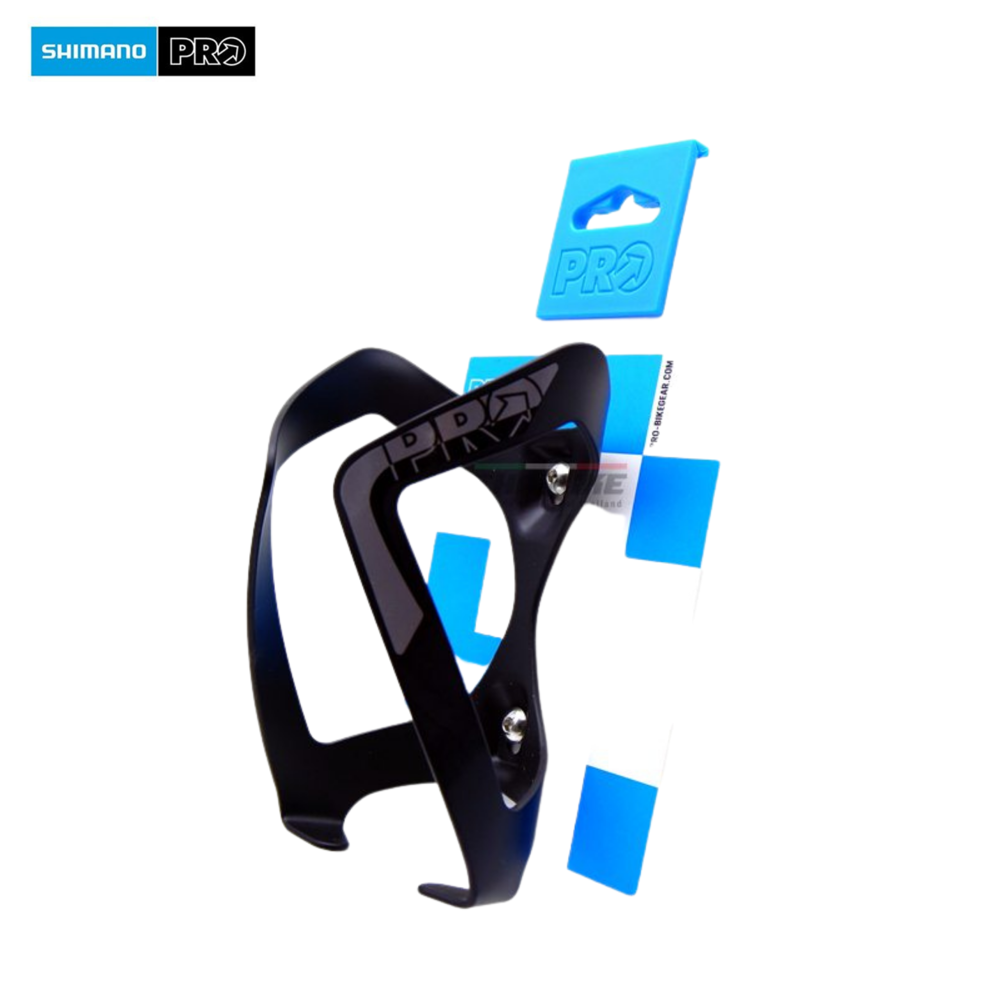 ขายึดกระติกน้ำอลูมิเนียม อลูมิเนียม SHIMANO PRO สีดำ-เทา