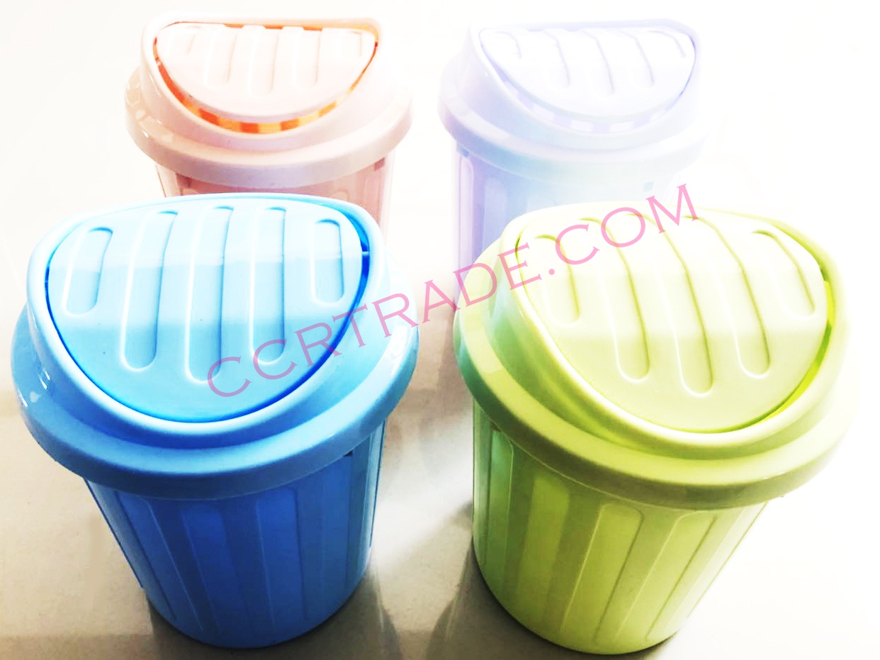 ถังขยะสีหวาน ฝาสวิง 17 ซม.