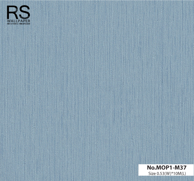 วอลเปเปอร์สีฟ้า มีลายเส้นในตัว No.MOP1-M37