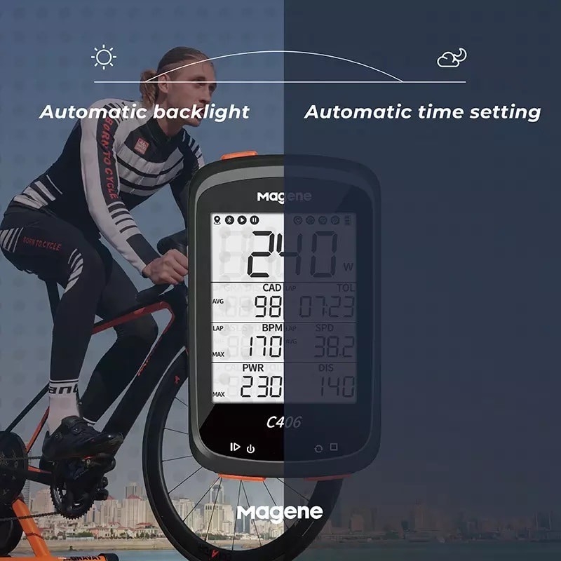MAGENE : C406 ไมล์ GPS พร้อมบาร์ฟลาย