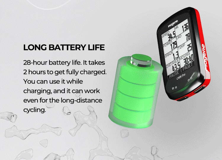 ไมล์จักรยานแบบ Magene C406Pro GPS Bike Computer Speedometer Odometer Cycling Training