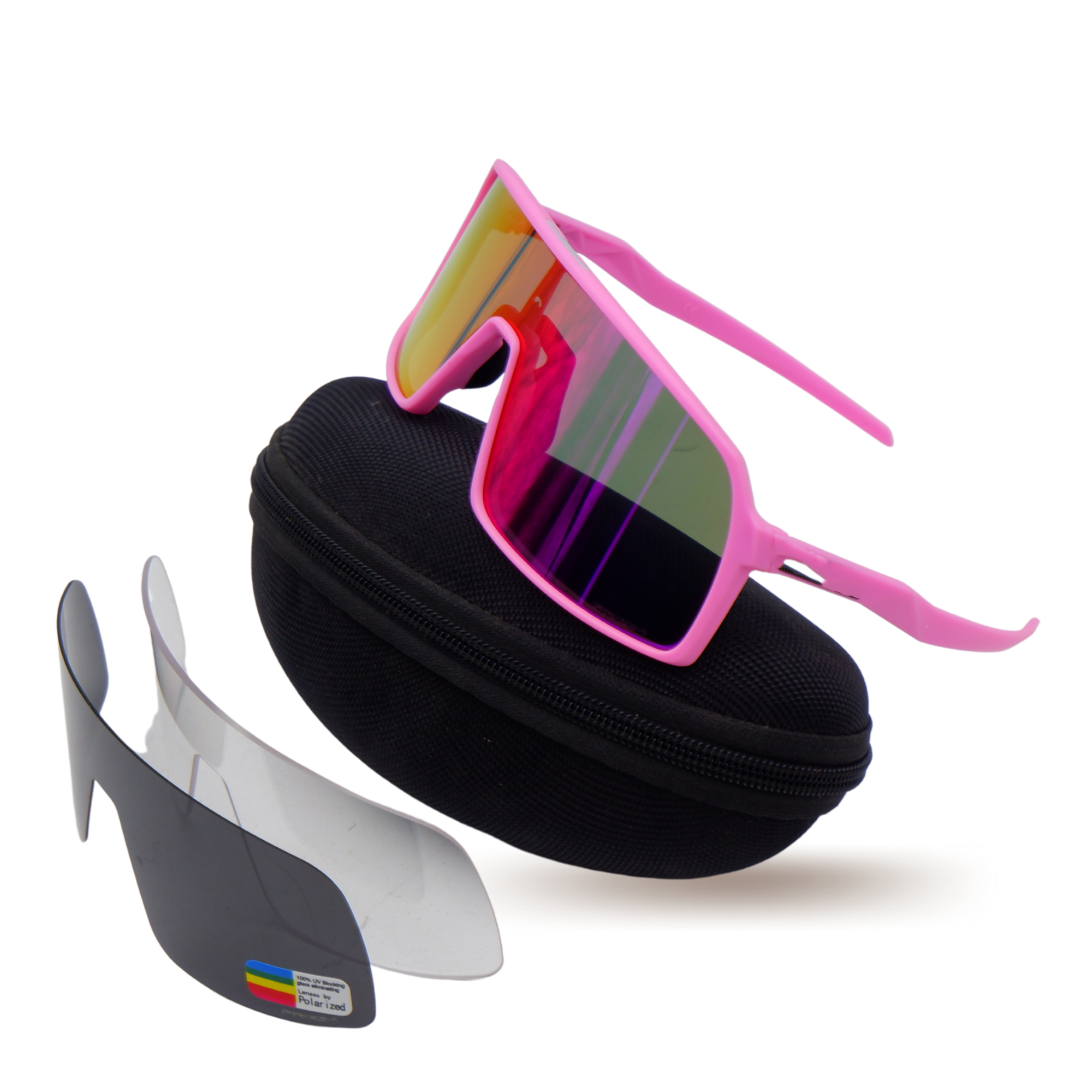 แว่นตาปั่นจักรยาน T-REX 9321 แบบเปลี่ยนเลนส์ 3 เลนส์ มีเลนส์ POLARIZE มีกล่องแว่น ผ้าเช็ด ถุงใส่แว่น