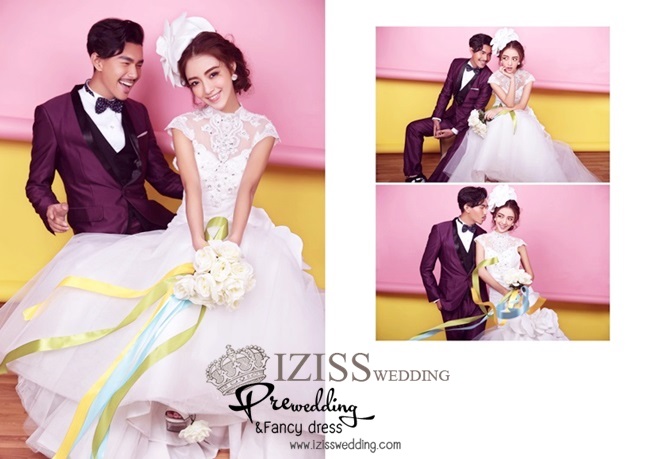 PW226 - Pre order ชุดคู่ถ่ายพรีเวดดิ้ง (prewedding dress) & ชุดแต่งงานแฟนซี (Fancy wedding dress)ชายหญิง "ธีมสีขาว-ม่วง"