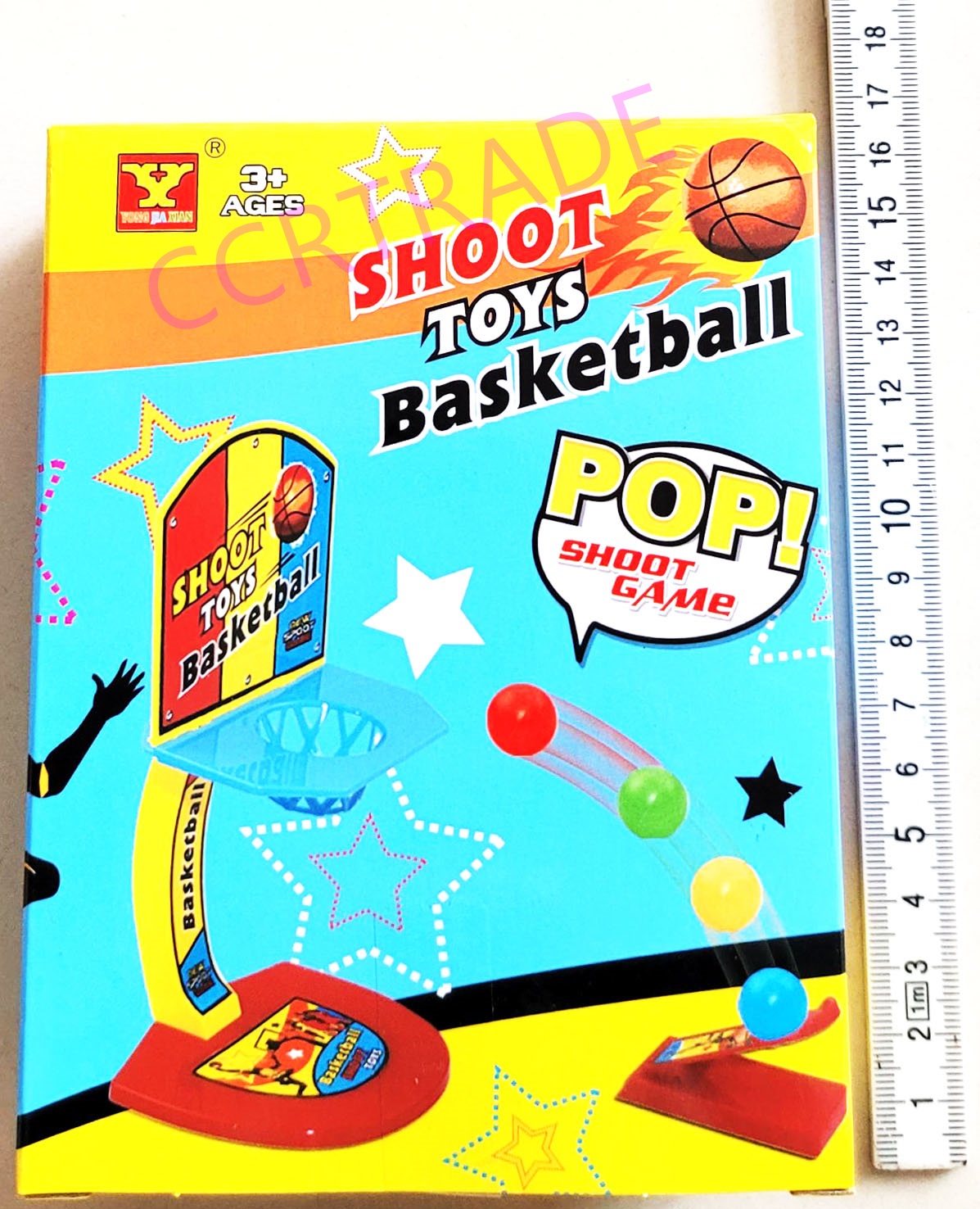 เซ็ทบาสเก็ตบอลสีสด 9 ชิ้นกล่อง 11x14.5 ซม.