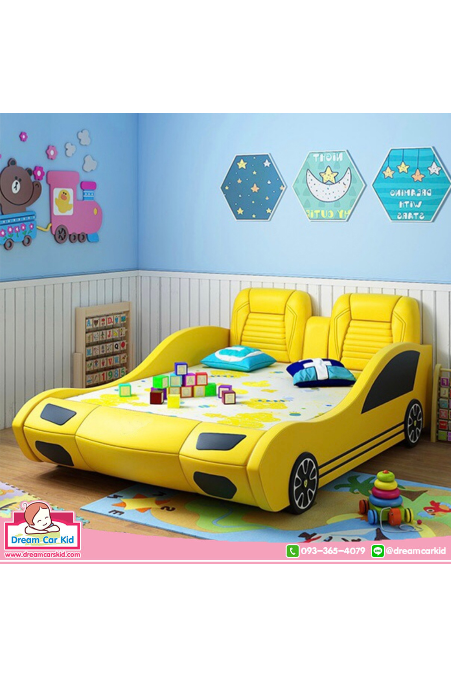 เตียงเด็กโตรุ่น Sport Car Bed ขนาด 4 ฟุต (มี3สีให้เลือก)