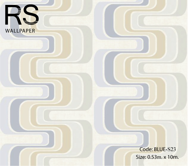 วอลเปเปอร์ลายโมเดิร์น ซิกแซก BLUE-S23