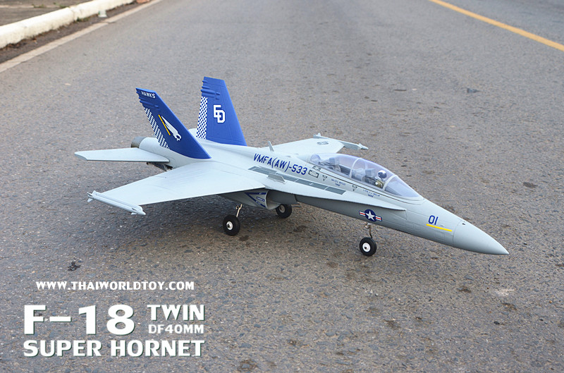 F-18A SUPER HORNET TWIN EDF40MM.RC JET ชุดPNP