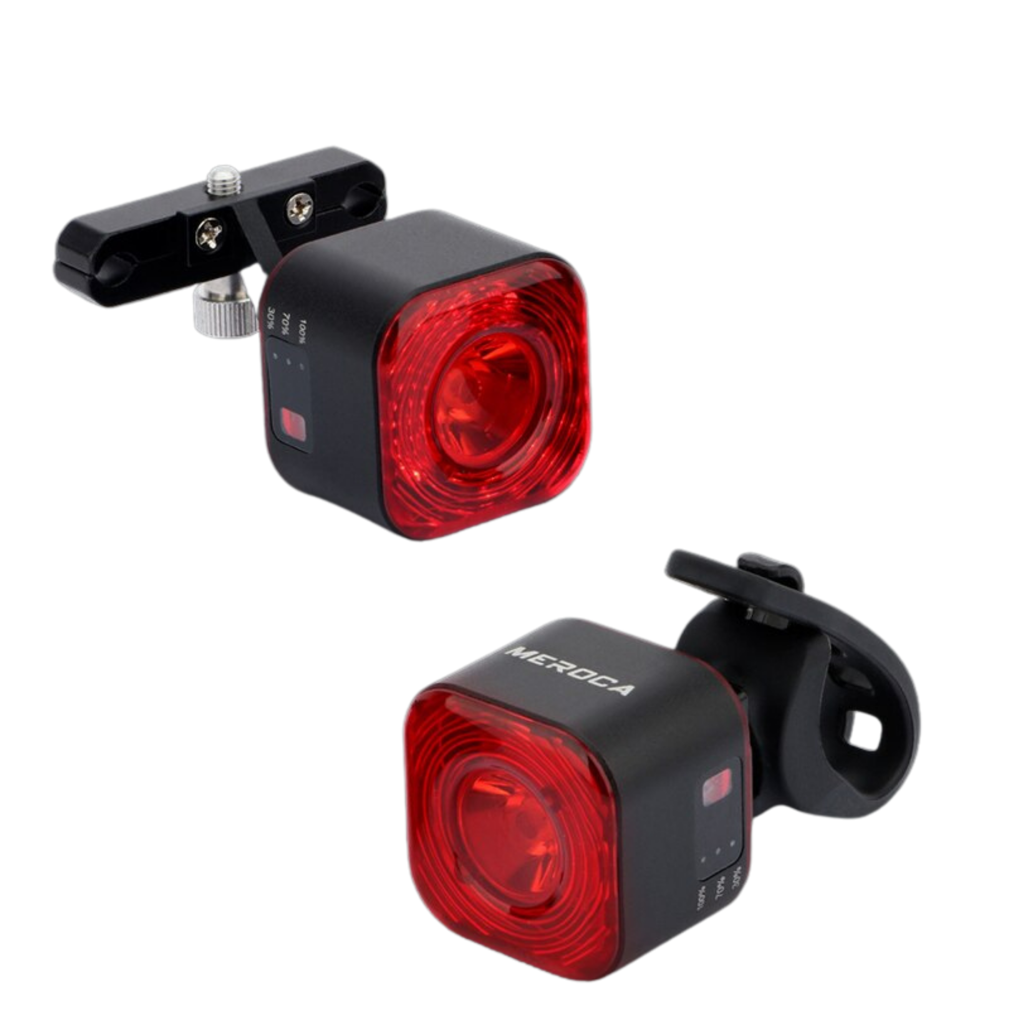 ไฟท้ายจักรยานออโต้เบรค MEROCA 500mAH Bicycle Rear Light USB Charging High Brightness 100 lumens