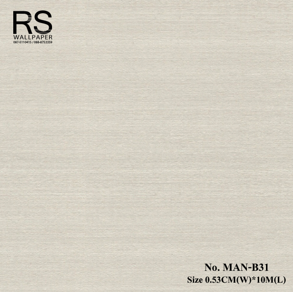 วอลเปเปอร์เทกเจอร์ผ้าพื้นสีเทาอ่อน MAN-B31