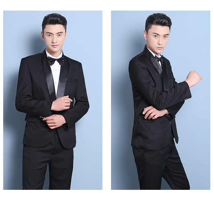 ST129- **พรีออเดอร์**สูทผู้ชายสีขาวสลับดำ สูทสีดำสลับขาว แขนยาว พร้อมกางเกง ชุดสูทเจ้าบ่าว สูทแฟนซี ถ่ายพรีเวดดิ้ง & ชุดแต่งงานแฟนซี (Fancy wedding dress) สูทผู้ชายสีขาวและสีดำ