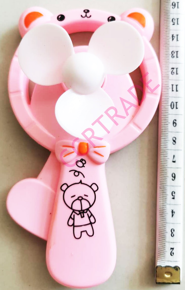 พัดลมมือบีบหมีสีหวานกล่อง 15 ซม.