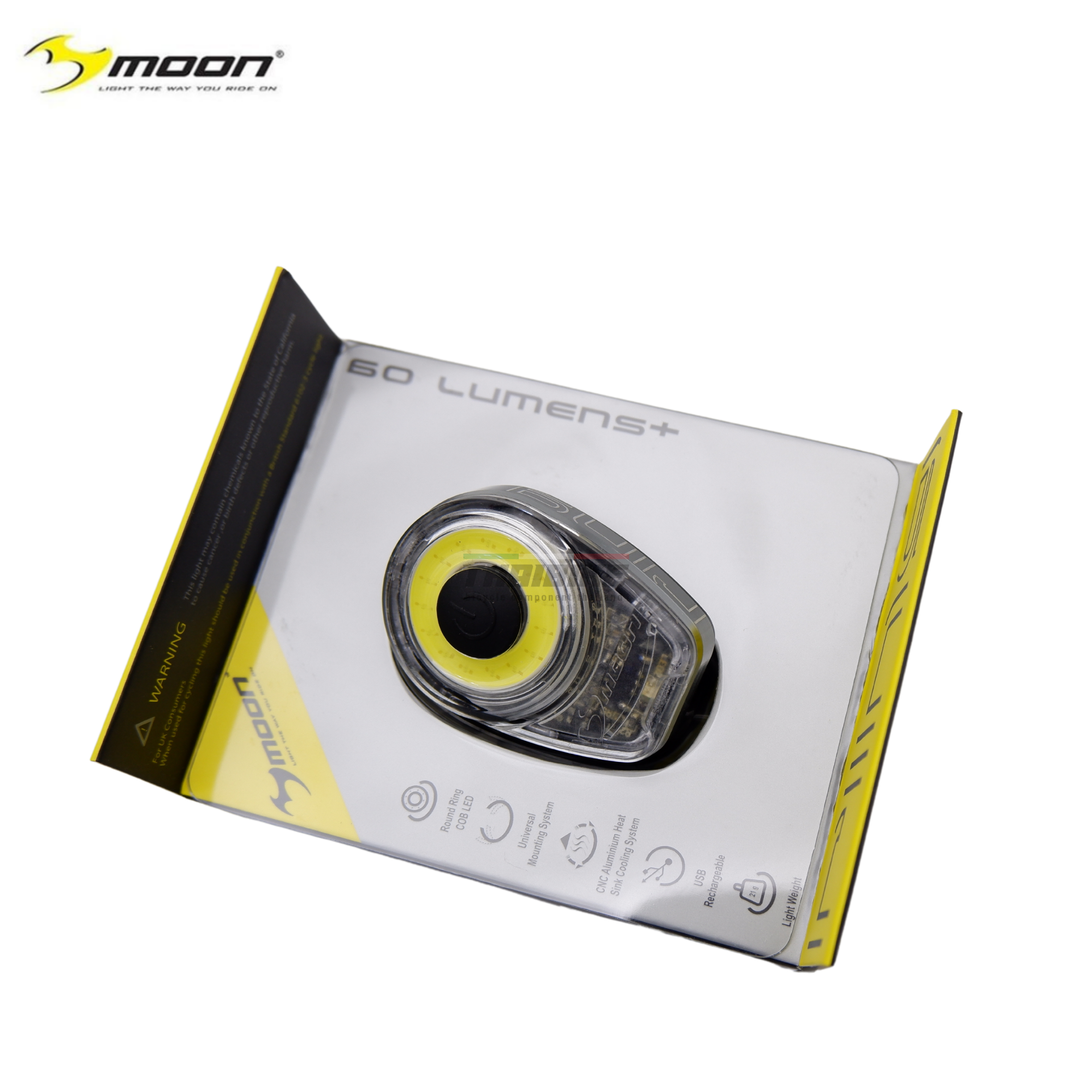 ไฟจักรยานของแท้ Moon RING-W ไฟสีขาว Moon Ring-W 60lm Front Light