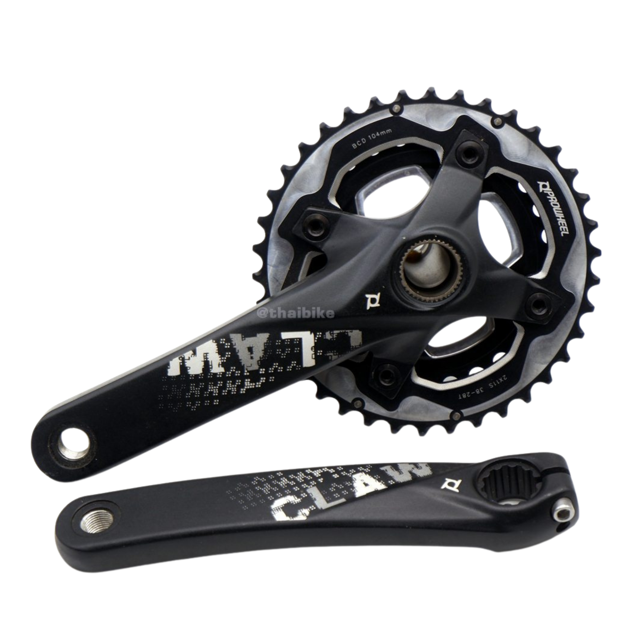 ชุดขาจานจักรยานเสือภูเขา 2 ชั้น PROWHEEL CLAW-581-TT-B 38-28T