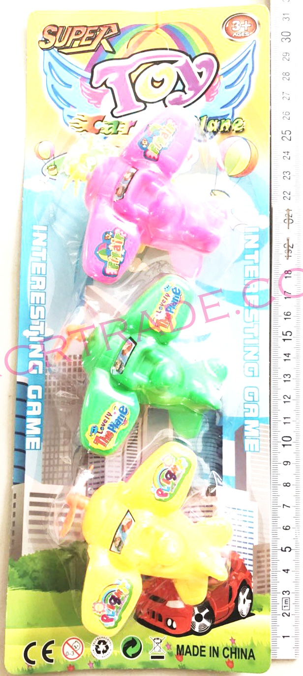 เครื่องบินการ์ตูนสีหวาน 3 ชิ้นแผง 31.5 ซม.