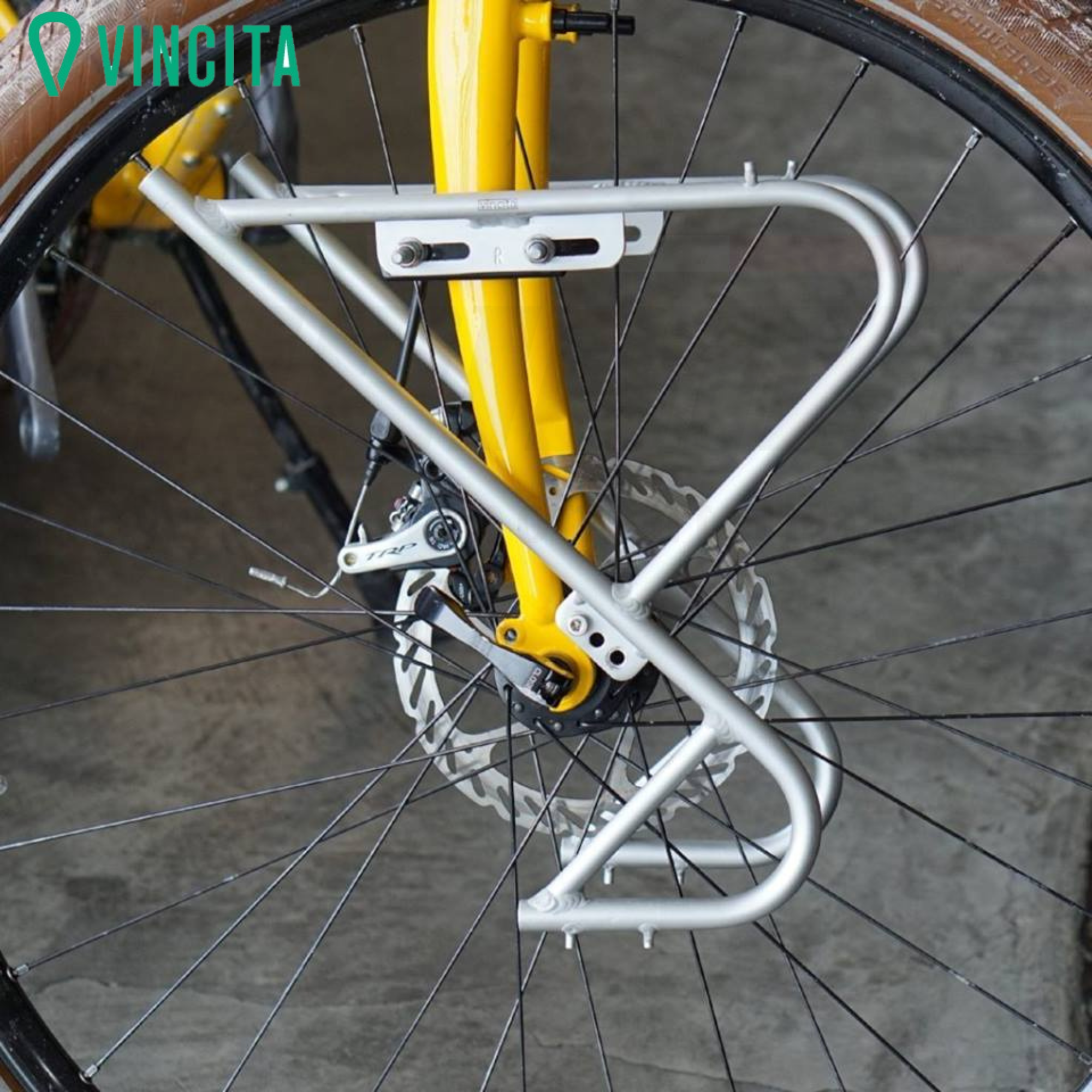 ตะแกรงหน้าจักรยาน จับข้างตะเกียบ VINCITA C013 LOW RIDER BIKE CARRIER