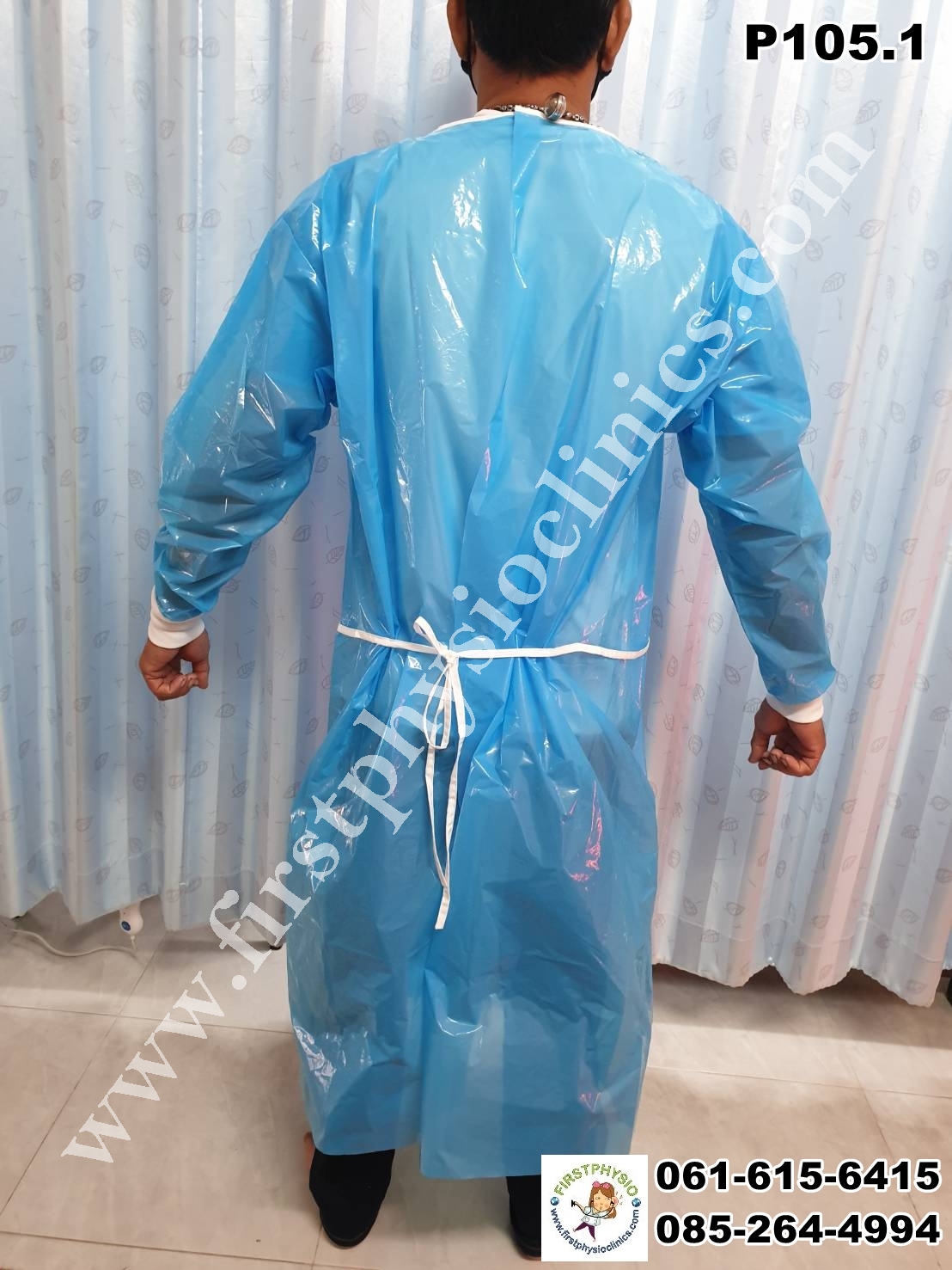 FIRSTPHYSIO ชุดคลุมผ่าตัด ชุดคลุมผ่าตัดสำหรับใช้ครั้งเดียว ชุดป้องกันโควิด 19 DISPOSABLE ISOLATION GOWN