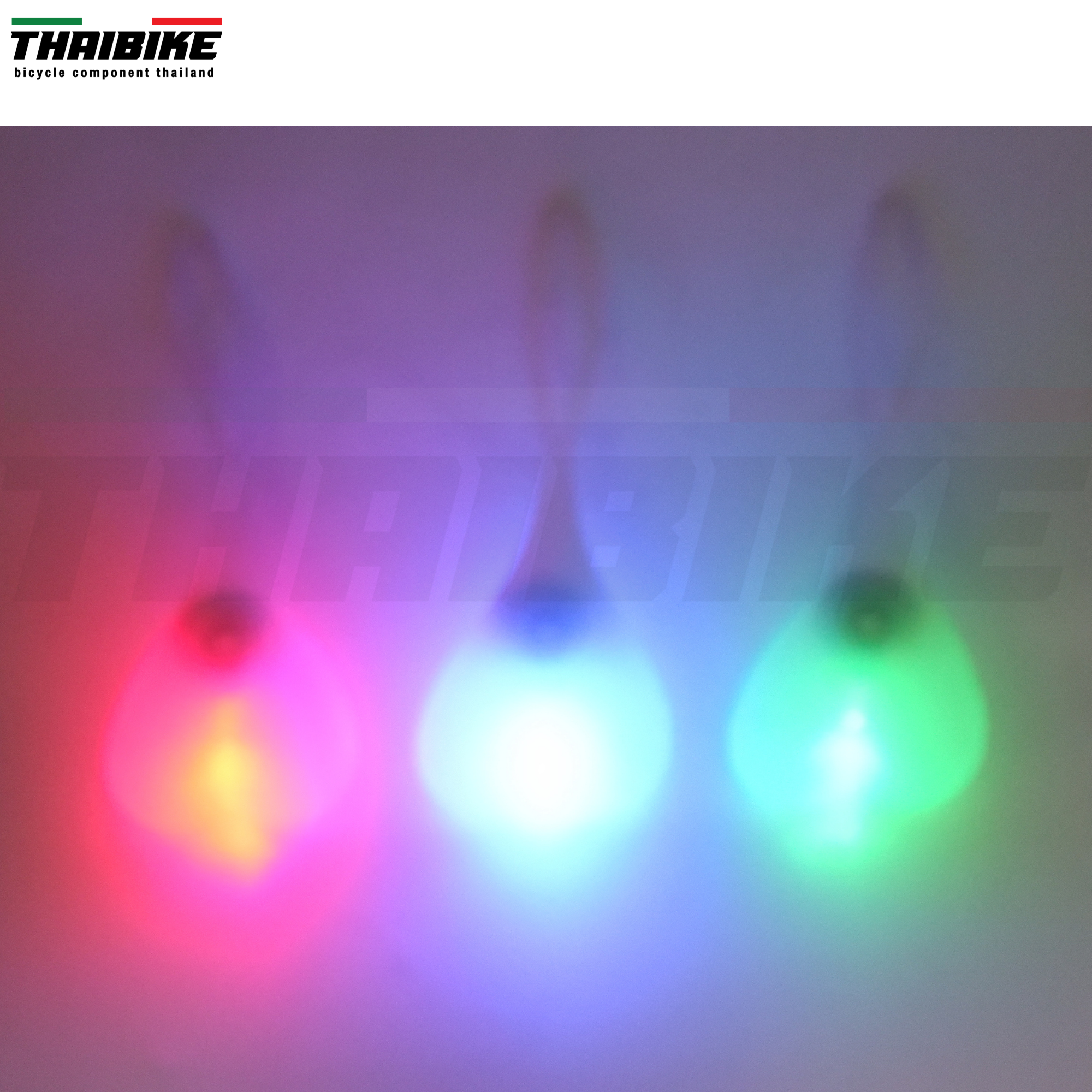 ไฟไข่ (ไฟหัวใจ) สีสลับ สำหรับจักรยาน THAIBIKE ไฟห้อยที่เพิ่มความน่าสนใจและความปลอดภัยให้กับจักรยาน