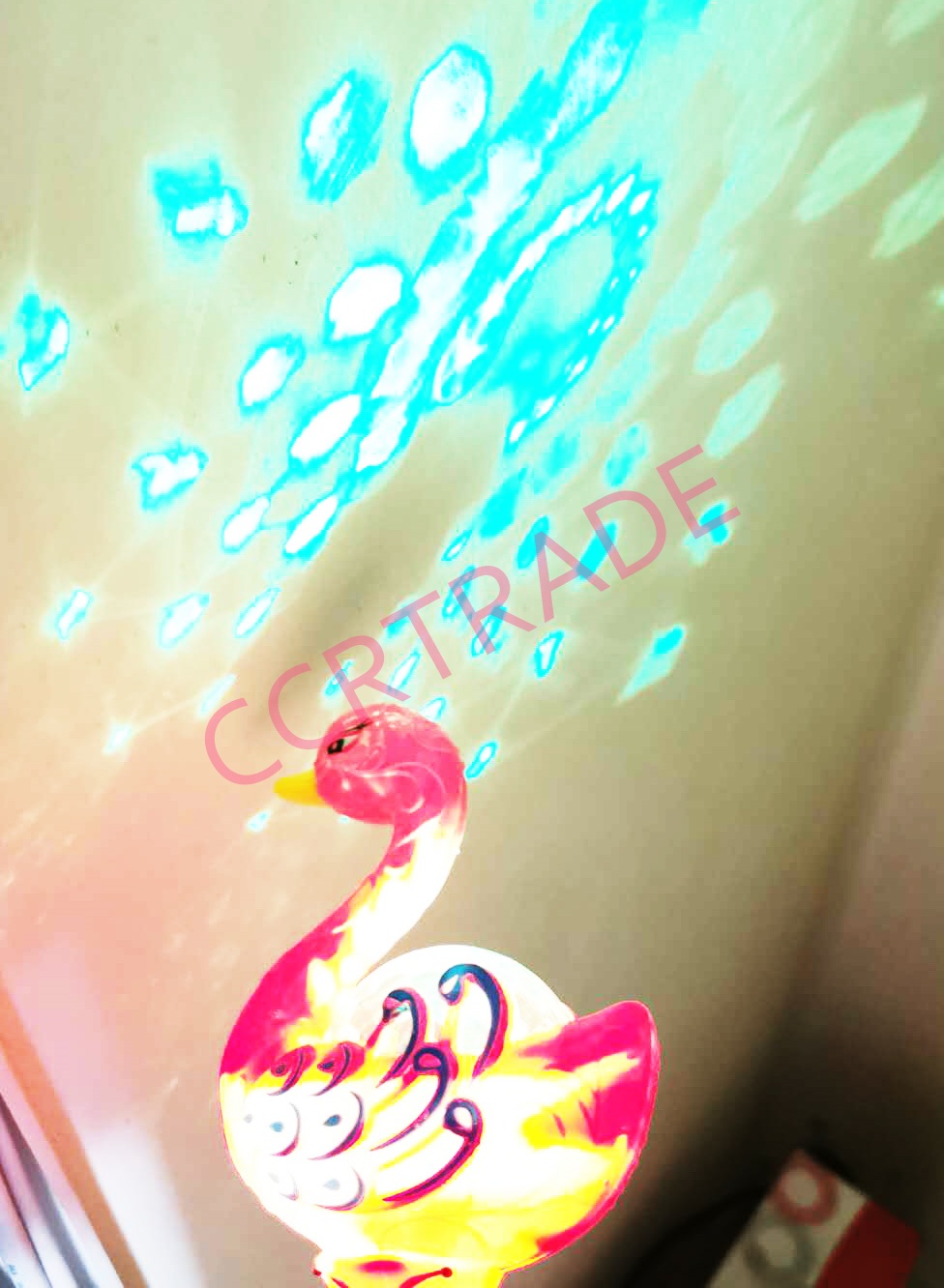 คทาหงส์สีสด มีไฟถุง 27 ซม.