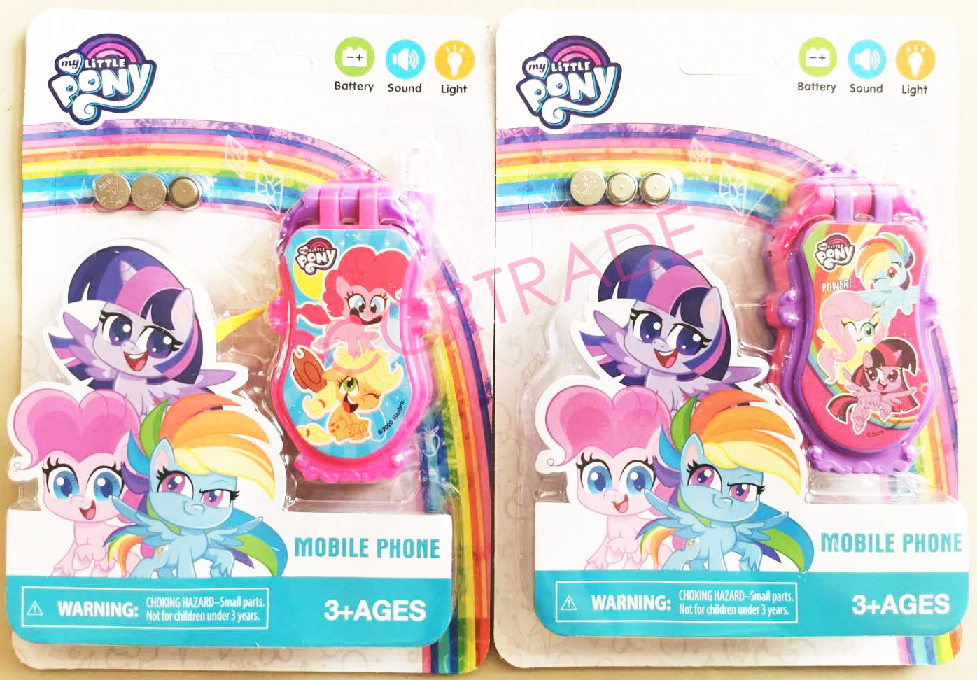 โทรศัพท์ม้าโพนี่ มีเสียง มีไฟแผง 13x19 ซม.(ลิขสิทธิ์แท้)