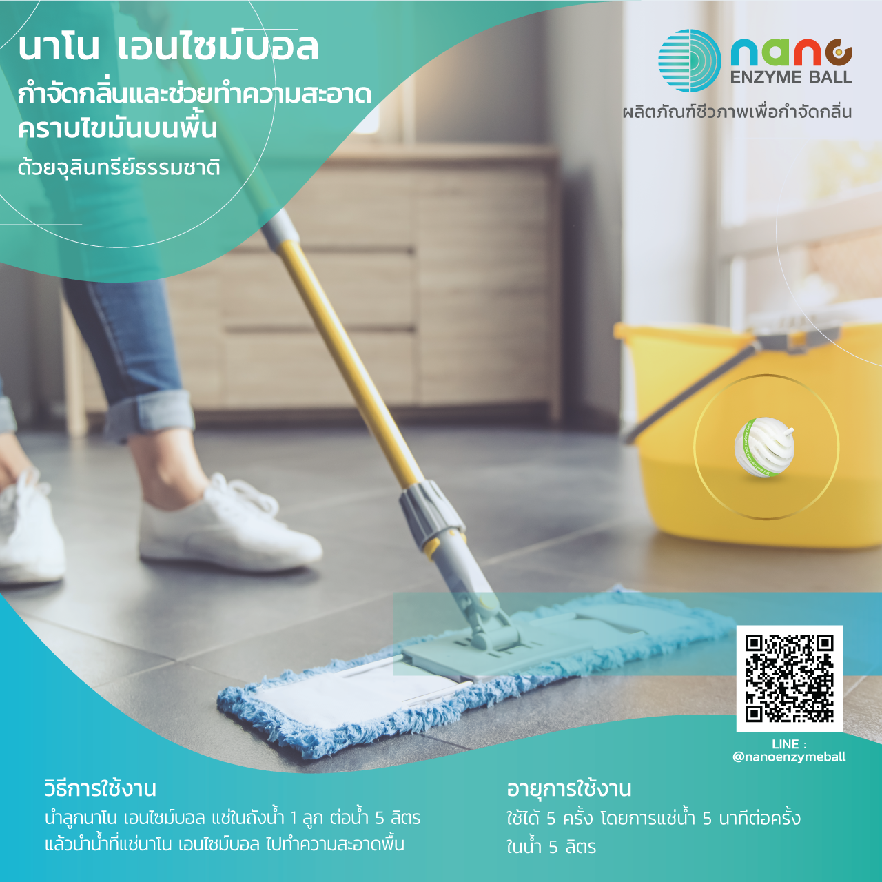 นาโน เอนไซม์บอล ขนาด 2 ลูก จำกัดกลิ่นห้องน้ำ กลิ่นอับ กลิ่นสัตว์เลี้ยง พรมอับ แทนลูกเหม็น (Nano Enzyme Ball 2 balls box Bio-odorless control treatment )
