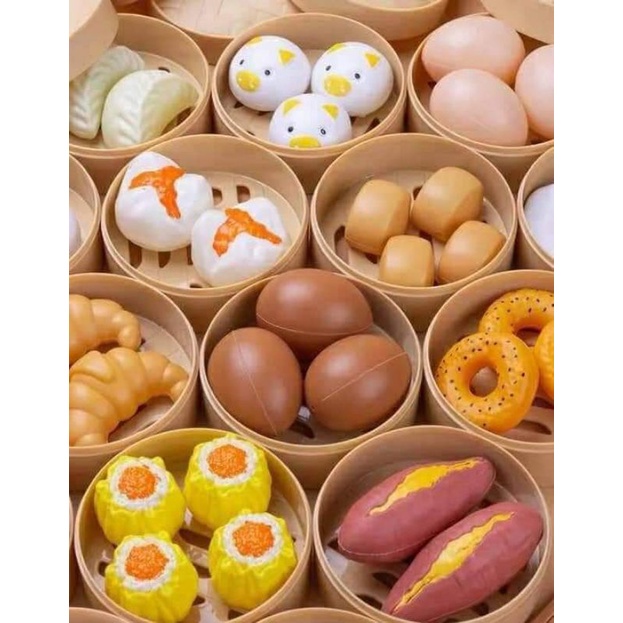 ติ่มซำ ขนมจีบของเล่น บทบาทสมมติ ชุดขนมจีบ ของเล่นร้านอาหารจีน