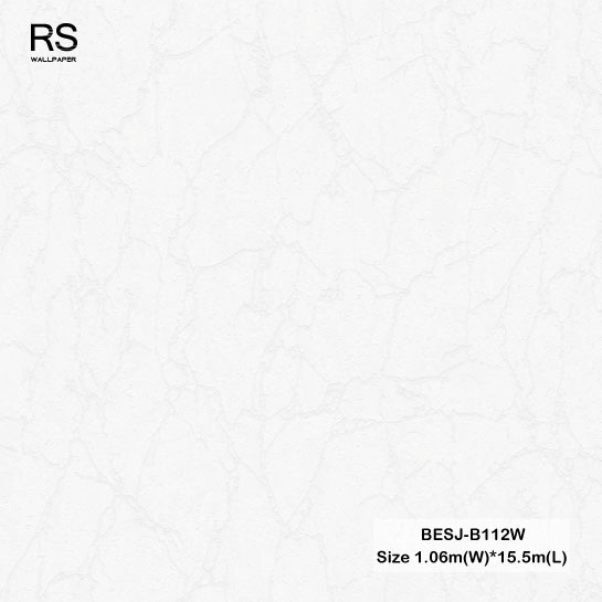 วอลเปเปอร์ลายหินอ่อน สีขาว BESJ-B112W
