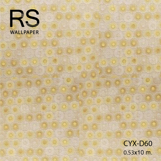 วอลเปเปอร์ลายกราฟฟิควงกลม สีทอง CYX-D60