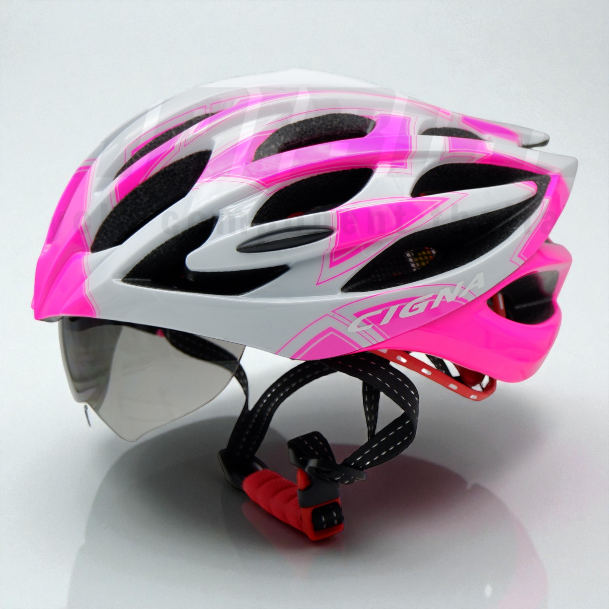 หมวกกันน็อคจักรยานแบบมีแว่นในตัว CIGNA รุ่น TB01