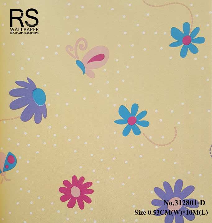 วอลเปเปอร์ ล้างสต๊อกเต่าทอง สีเหลือง 312801-D