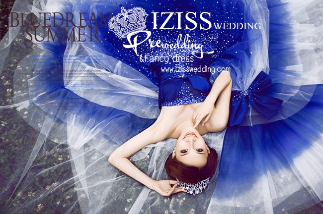 PW020 - **เลิกผลิตค่ะ** ชุดคู่ถ่ายพรีเวดดิ้ง (prewedding dress) & ชุดแต่งงานแฟนซี (Fancy wedding dress)ชายหญิง "ธีมเจ้าหญิงชุดสีน้ำเงินน้ำทะเล-ดำ"